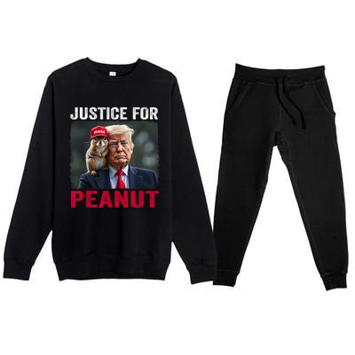 Justice For Peanut The Squirrel Wanted Premium Crewneck Sweatsuit Set