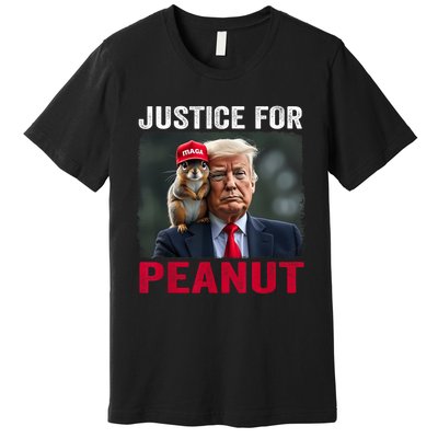 Justice For Peanut The Squirrel Wanted Premium T-Shirt