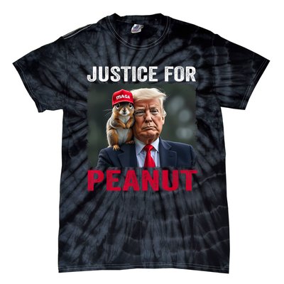 Justice For Peanut The Squirrel Wanted Tie-Dye T-Shirt