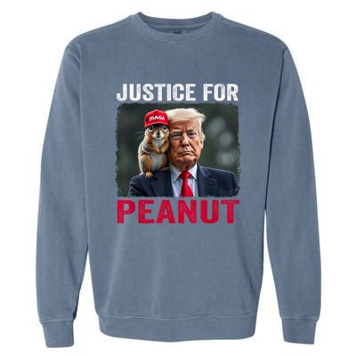 Justice For Peanut The Squirrel Wanted Garment-Dyed Sweatshirt