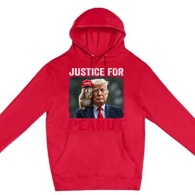 Justice For Peanut The Squirrel Wanted Premium Pullover Hoodie