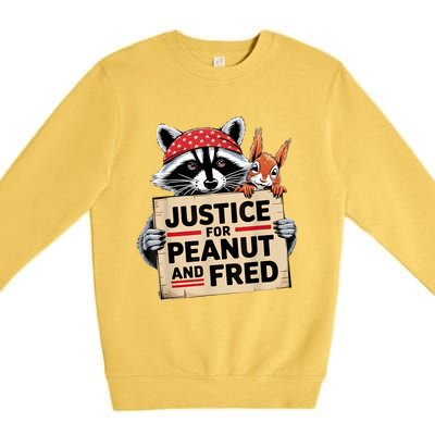 Justice For Peanut The Squirrel And Fred The Raccon Premium Crewneck Sweatshirt