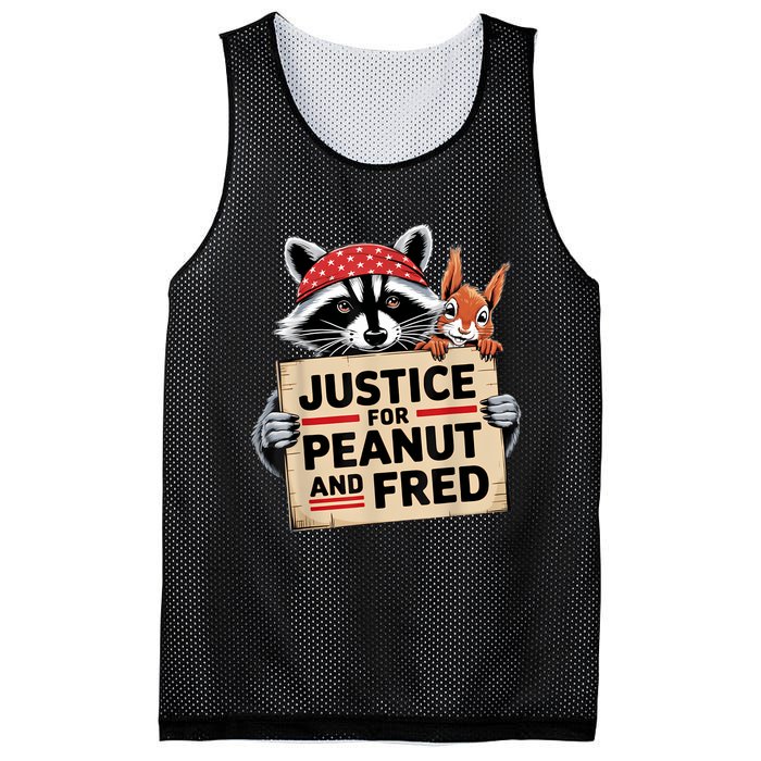 Justice For Peanut The Squirrel And Fred The Raccon Mesh Reversible Basketball Jersey Tank