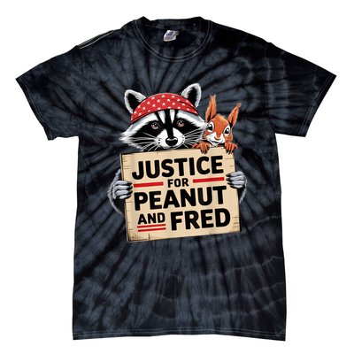 Justice For Peanut The Squirrel And Fred The Raccon Tie-Dye T-Shirt