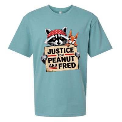 Justice For Peanut The Squirrel And Fred The Raccon Sueded Cloud Jersey T-Shirt