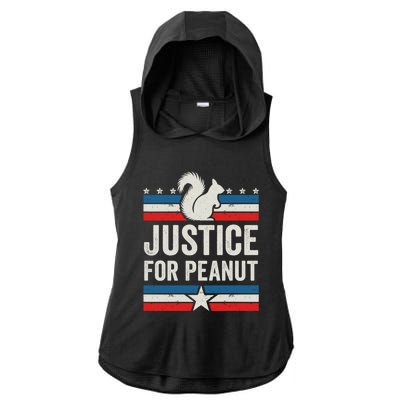 Justice For Peanut The Squirrel The Squirrel Pnut Ladies PosiCharge Tri-Blend Wicking Draft Hoodie Tank