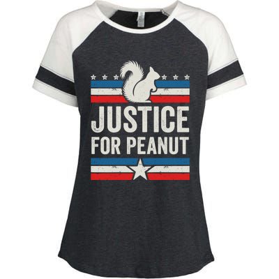 Justice For Peanut The Squirrel The Squirrel Pnut Enza Ladies Jersey Colorblock Tee