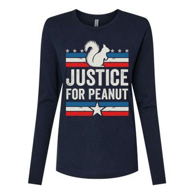 Justice For Peanut The Squirrel The Squirrel Pnut Womens Cotton Relaxed Long Sleeve T-Shirt