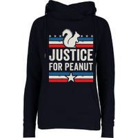 Justice For Peanut The Squirrel The Squirrel Pnut Womens Funnel Neck Pullover Hood