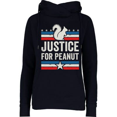 Justice For Peanut The Squirrel The Squirrel Pnut Womens Funnel Neck Pullover Hood