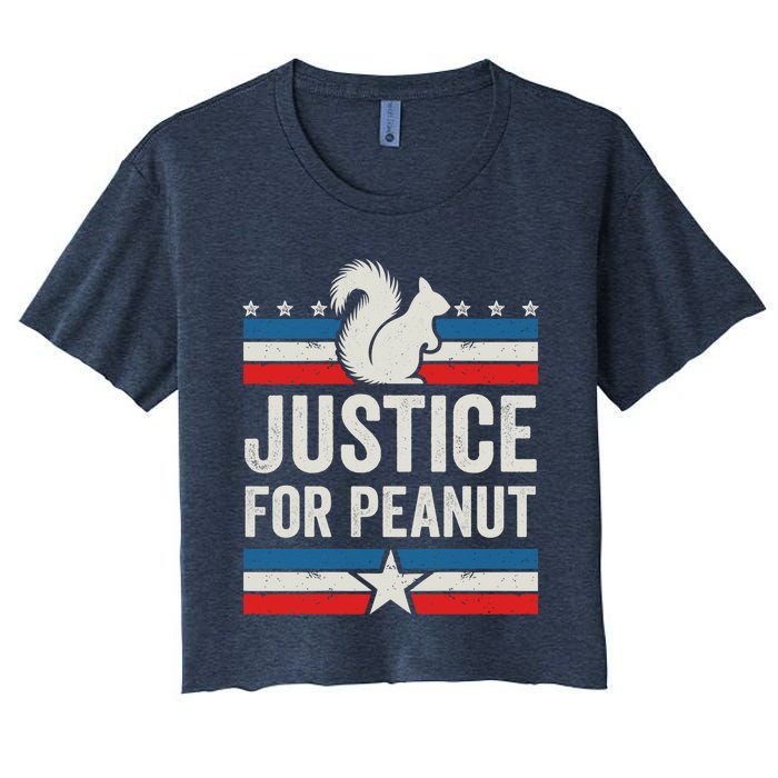 Justice For Peanut The Squirrel The Squirrel Pnut Women's Crop Top Tee