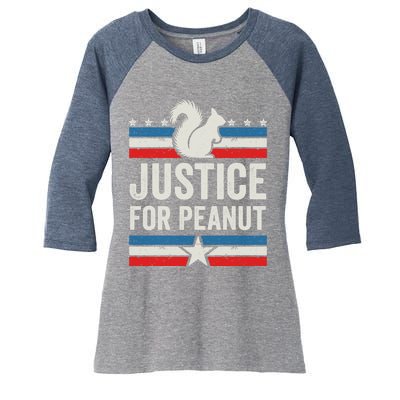 Justice For Peanut The Squirrel The Squirrel Pnut Women's Tri-Blend 3/4-Sleeve Raglan Shirt