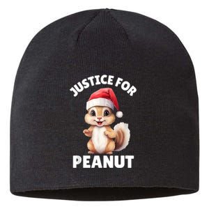 Justice For Peanut The Squirrel Funny Sustainable Beanie