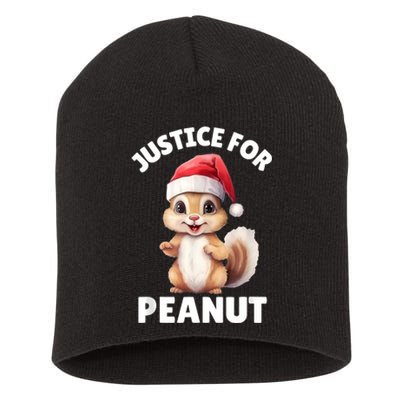 Justice For Peanut The Squirrel Funny Short Acrylic Beanie