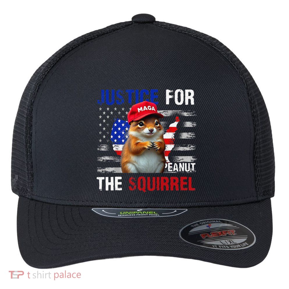 Justice For Peanut The Squirrel Peanut Squirrel Flexfit Unipanel Trucker Cap