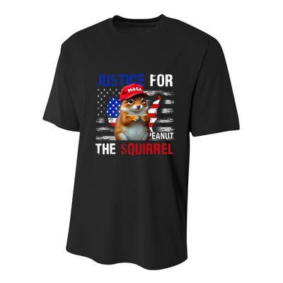 Justice For Peanut The Squirrel Peanut Squirrel Youth Performance Sprint T-Shirt