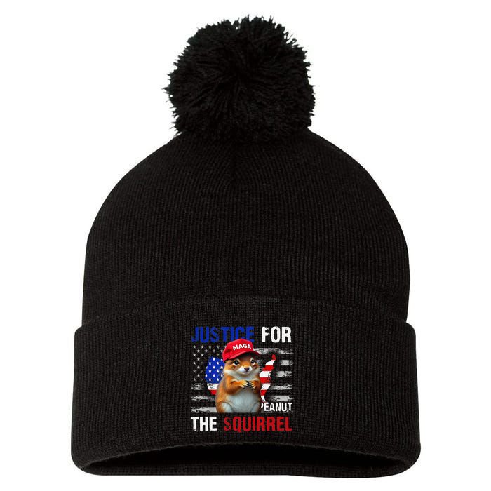 Justice For Peanut The Squirrel Peanut Squirrel Pom Pom 12in Knit Beanie