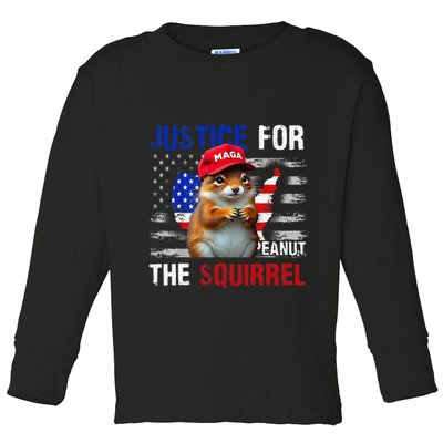 Justice For Peanut The Squirrel Peanut Squirrel Toddler Long Sleeve Shirt