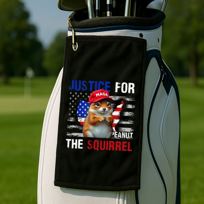 Justice For Peanut The Squirrel Peanut Squirrel Golf Towel