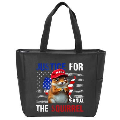 Justice For Peanut The Squirrel Peanut Squirrel Zip Tote Bag