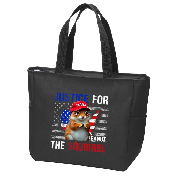Justice For Peanut The Squirrel Peanut Squirrel Zip Tote Bag