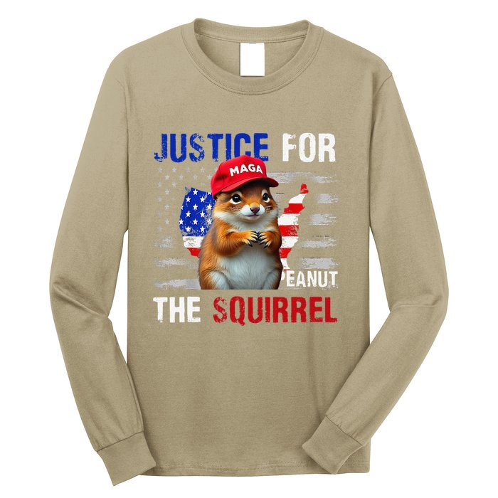 Justice For Peanut The Squirrel Peanut Squirrel Long Sleeve Shirt