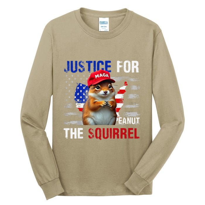 Justice For Peanut The Squirrel Peanut Squirrel Tall Long Sleeve T-Shirt