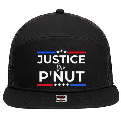 Justice For PNut Peanut Squirrel Lovers 7 Panel Mesh Trucker Snapback Hat