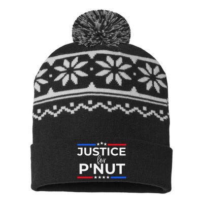 Justice For PNut Peanut Squirrel Lovers USA-Made Snowflake Beanie