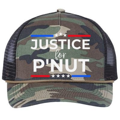 Justice For PNut Peanut Squirrel Lovers Retro Rope Trucker Hat Cap