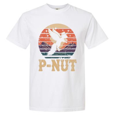 Justice For Peanut The Squirrel P’Nut Lovers Retro Sunset Garment-Dyed Heavyweight T-Shirt