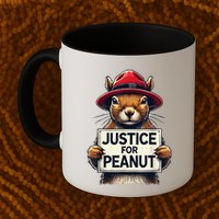 Justice For Peanut The Squirrel Wanted Mug