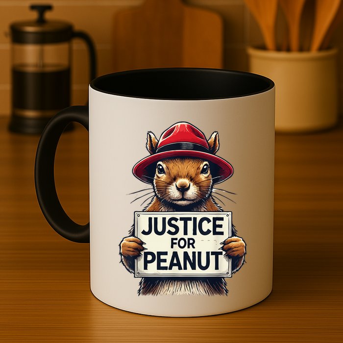 Justice For Peanut The Squirrel Wanted Mug