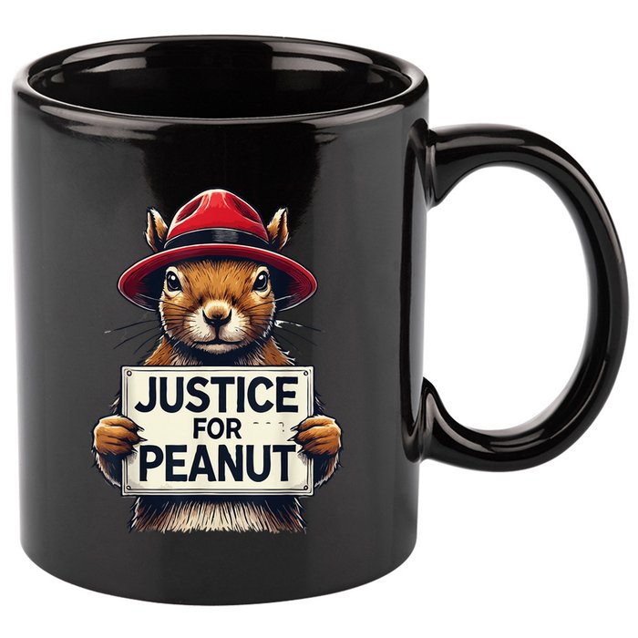 Justice For Peanut The Squirrel Wanted 11oz C Handle Ceramic Mug