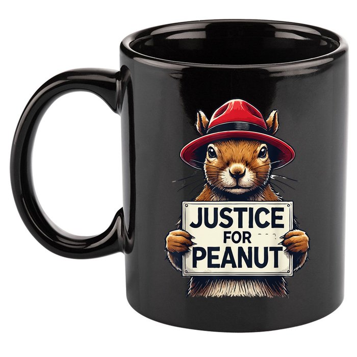 Justice For Peanut The Squirrel Wanted 11oz C Handle Ceramic Mug