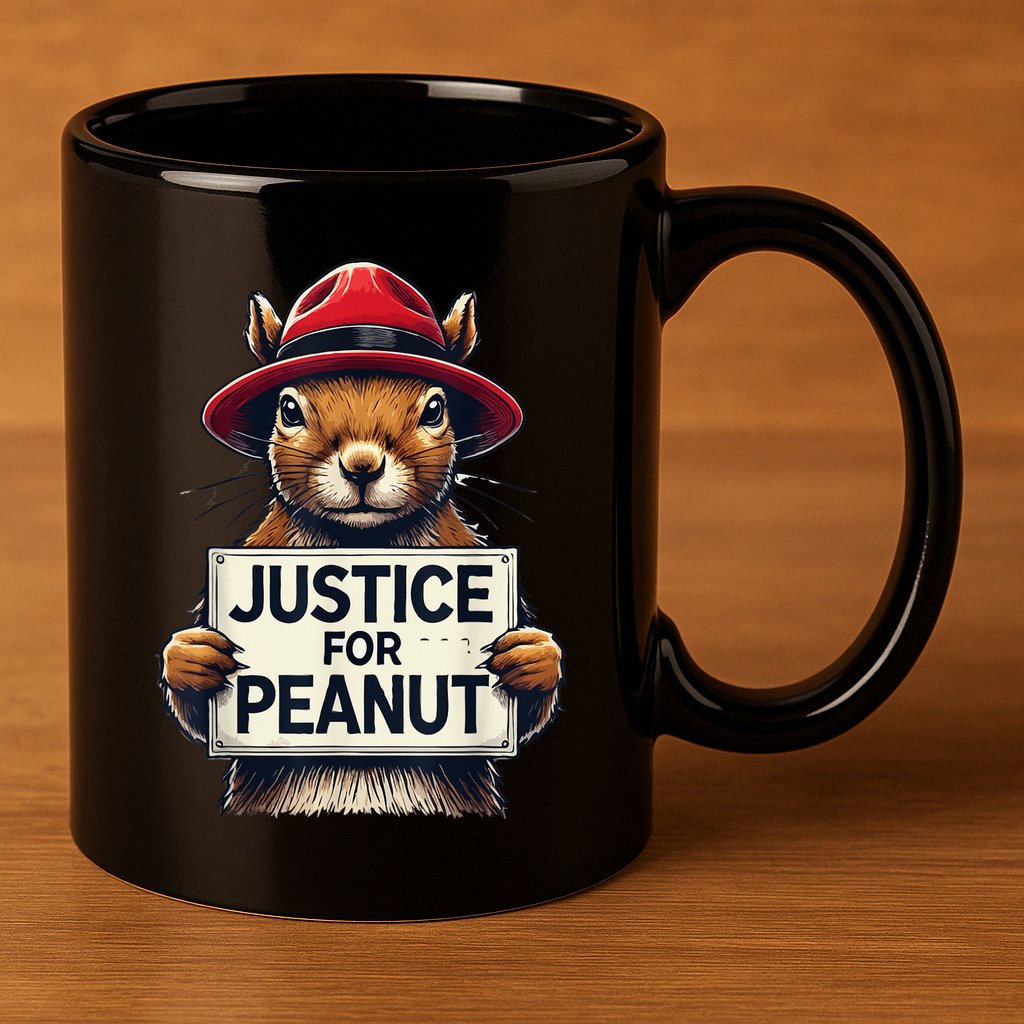 Justice For Peanut The Squirrel Wanted 11oz C Handle Ceramic Mug