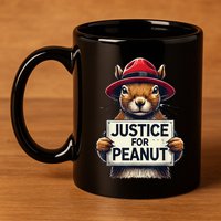 Justice For Peanut The Squirrel Wanted 11oz C Handle Ceramic Mug
