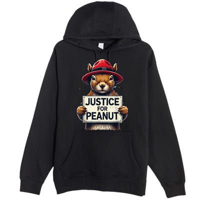 Justice For Peanut The Squirrel Wanted Premium Pullover Hoodie