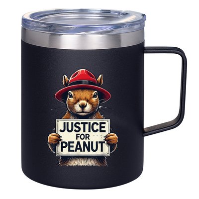 Justice For Peanut The Squirrel Wanted 12oz Stainless Steel Coffee Mug