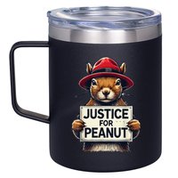 Justice For Peanut The Squirrel Wanted 12oz Stainless Steel Coffee Mug