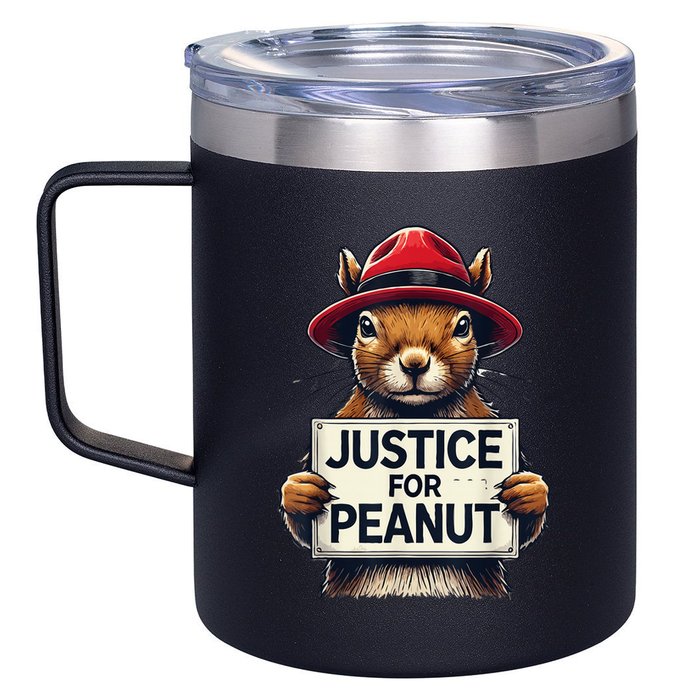 Justice For Peanut The Squirrel Wanted 12oz Stainless Steel Coffee Mug