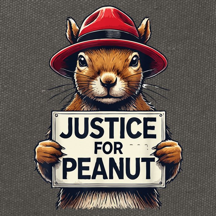Justice For Peanut The Squirrel Wanted Cotton Canvas Backpack