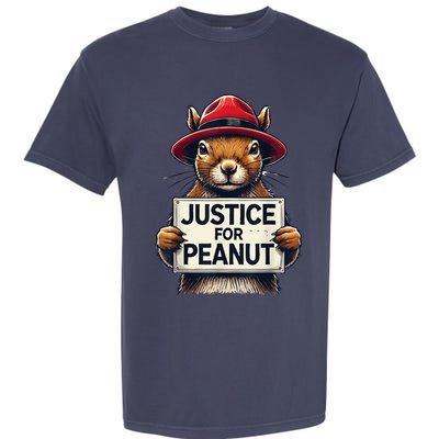 Justice For Peanut The Squirrel Wanted Garment-Dyed Heavyweight T-Shirt