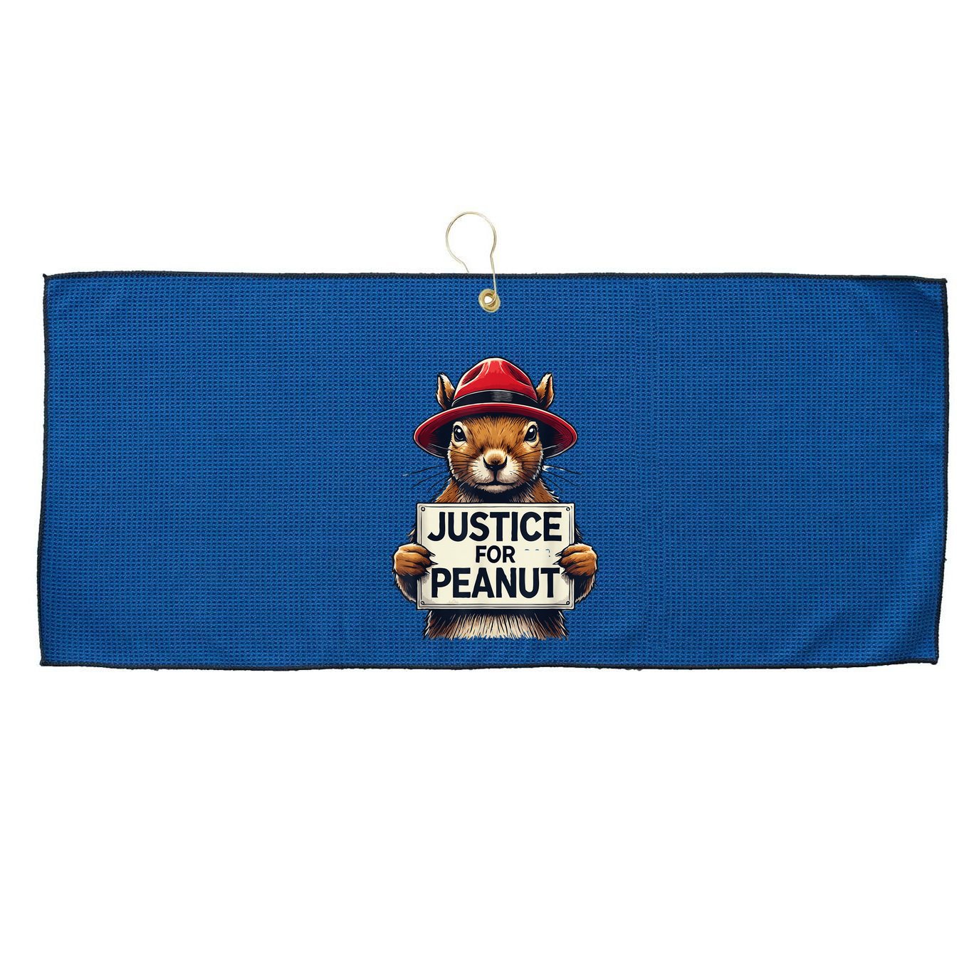 Justice For Peanut The Squirrel Wanted Large Microfiber Waffle Golf Towel