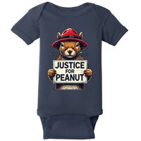 Justice For Peanut The Squirrel Wanted Baby Bodysuit
