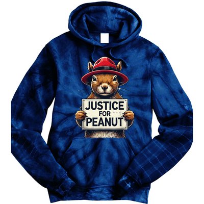 Justice For Peanut The Squirrel Wanted Tie Dye Hoodie