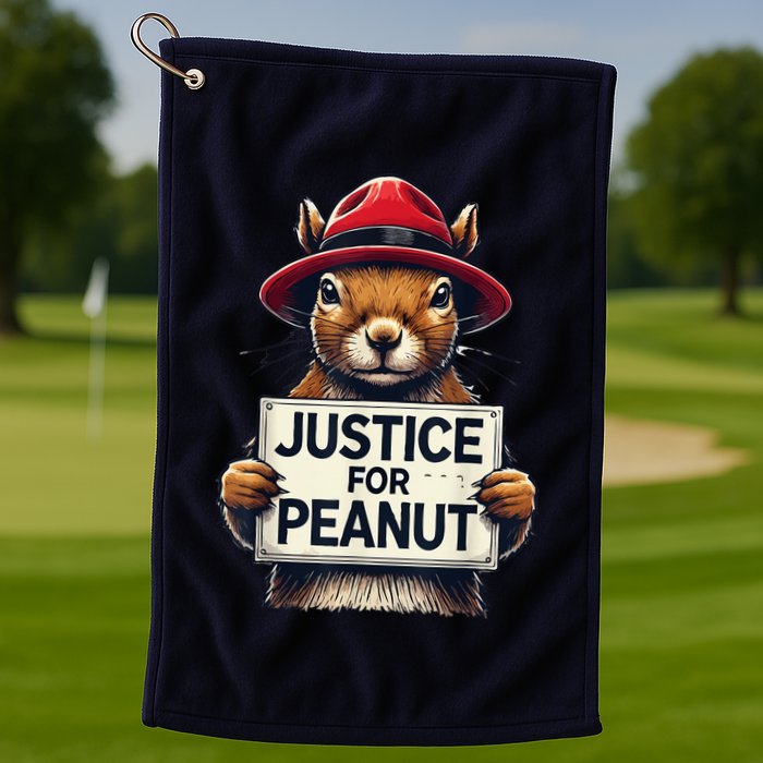 Justice For Peanut The Squirrel Wanted Golf Towel