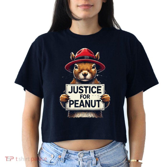 Justice For Peanut The Squirrel Wanted Crop Top