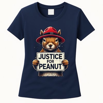 Justice For Peanut The Squirrel Wanted Womens T-Shirt