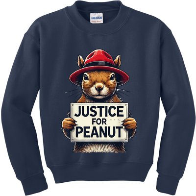 Justice For Peanut The Squirrel Wanted Kids Sweatshirt